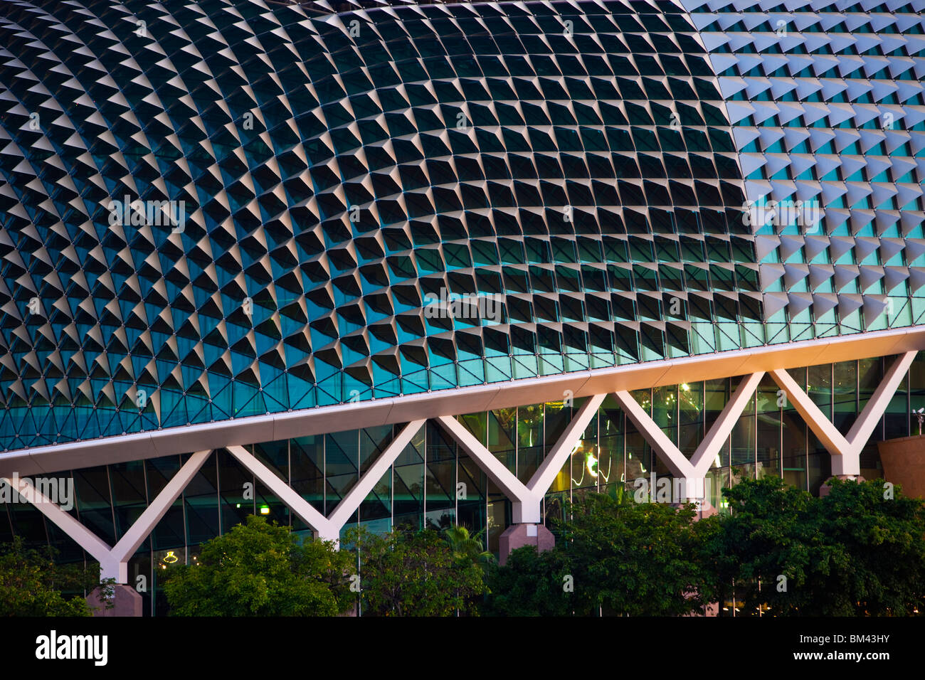 L'Esplanade, i teatri sulla baia edificio, Marina Bay, Singapore Foto Stock