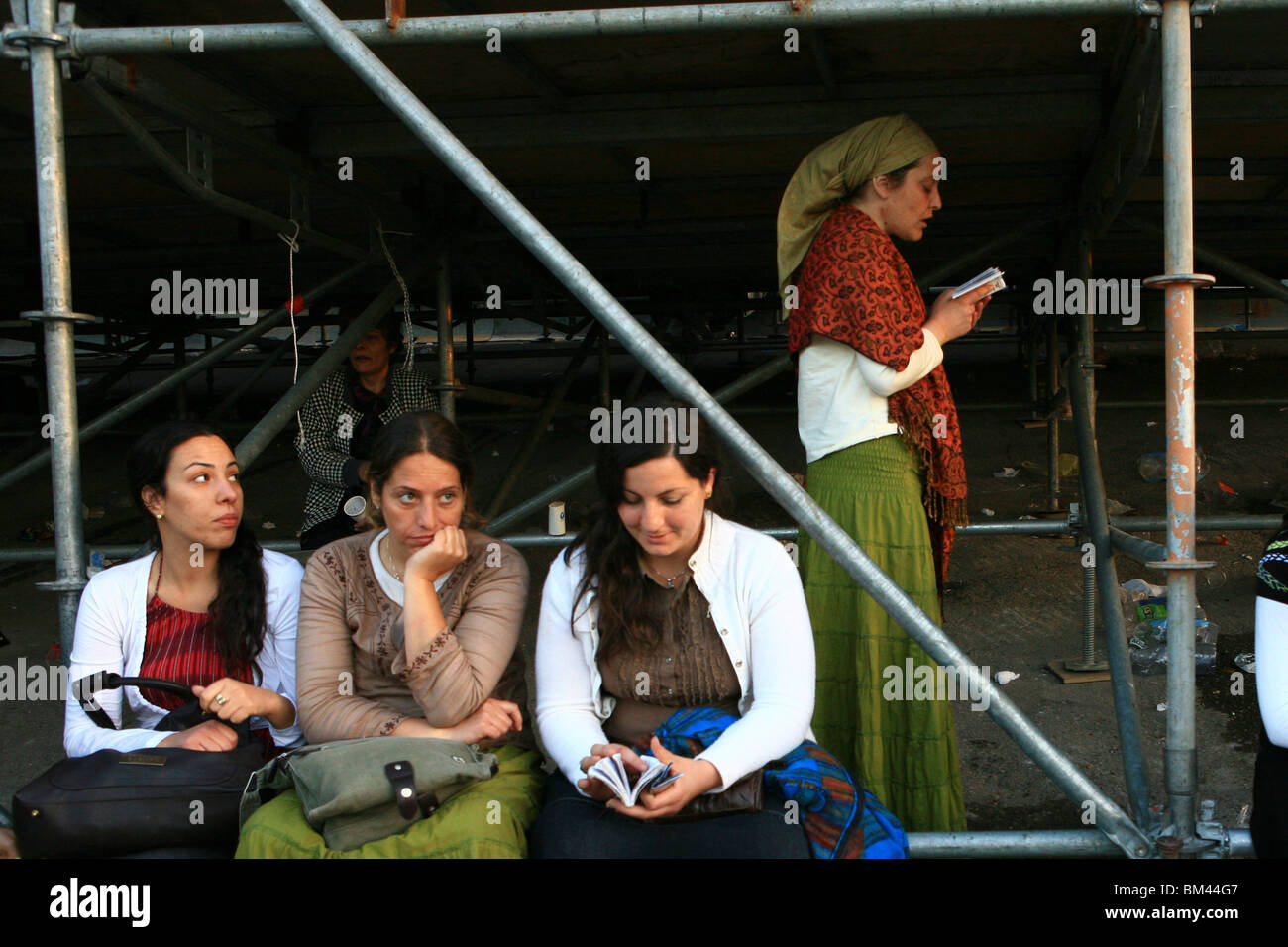 Israele, il Monte Meron, il Hillula (un giorno di celebrazione per il Rabbino Simeon bar Yohai a Lag Baomer Foto Stock