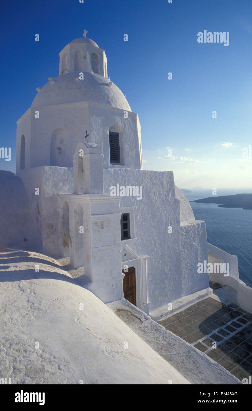 La chiesa , Fira, Santorini, isola di Santorini, cicladi grecia Foto Stock
