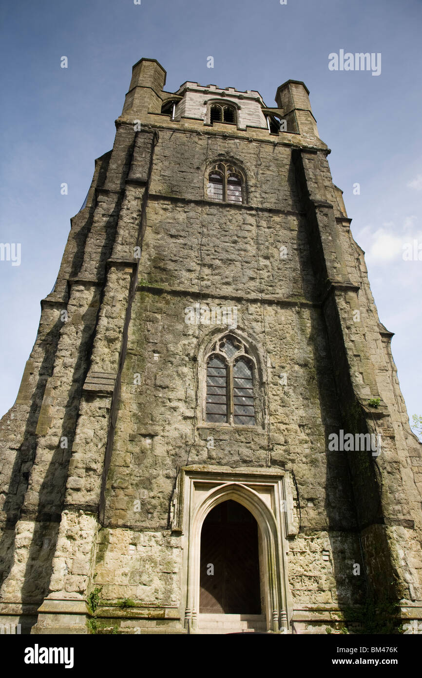 Il campanile del secolo XI, Cattedrale di Chichester, West Sussex, in Inghilterra. Foto Stock