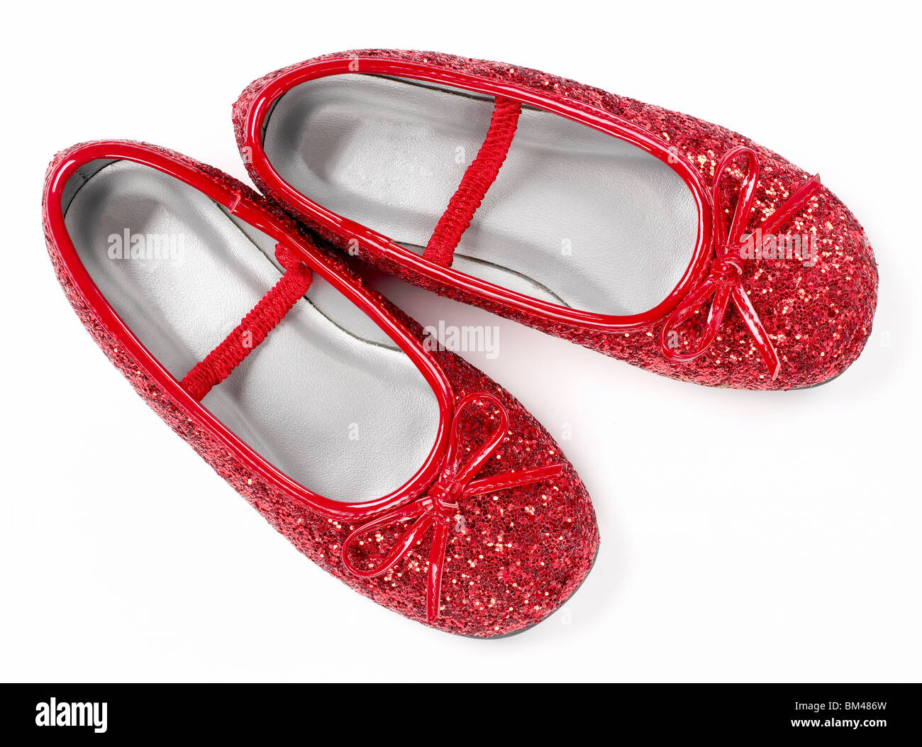 Rosso rubino pantofole scarpe Foto Stock