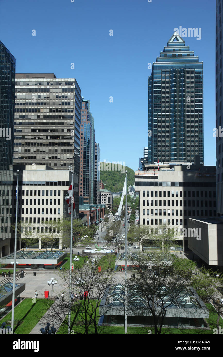 Il centro cittadino di Montreal Foto Stock