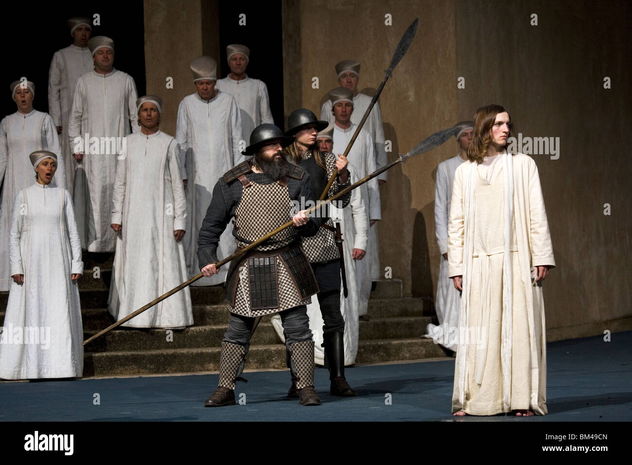 Una scena dalla rappresentazione della Passione a Oberammergau con 2010. Foto Stock