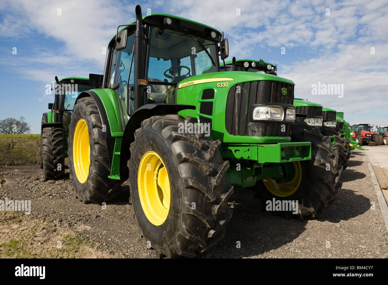 Azienda Agricola macchina John Deere 6330 Premium basic il trattore con la trasmissione PowerQuad per la vendita Foto Stock