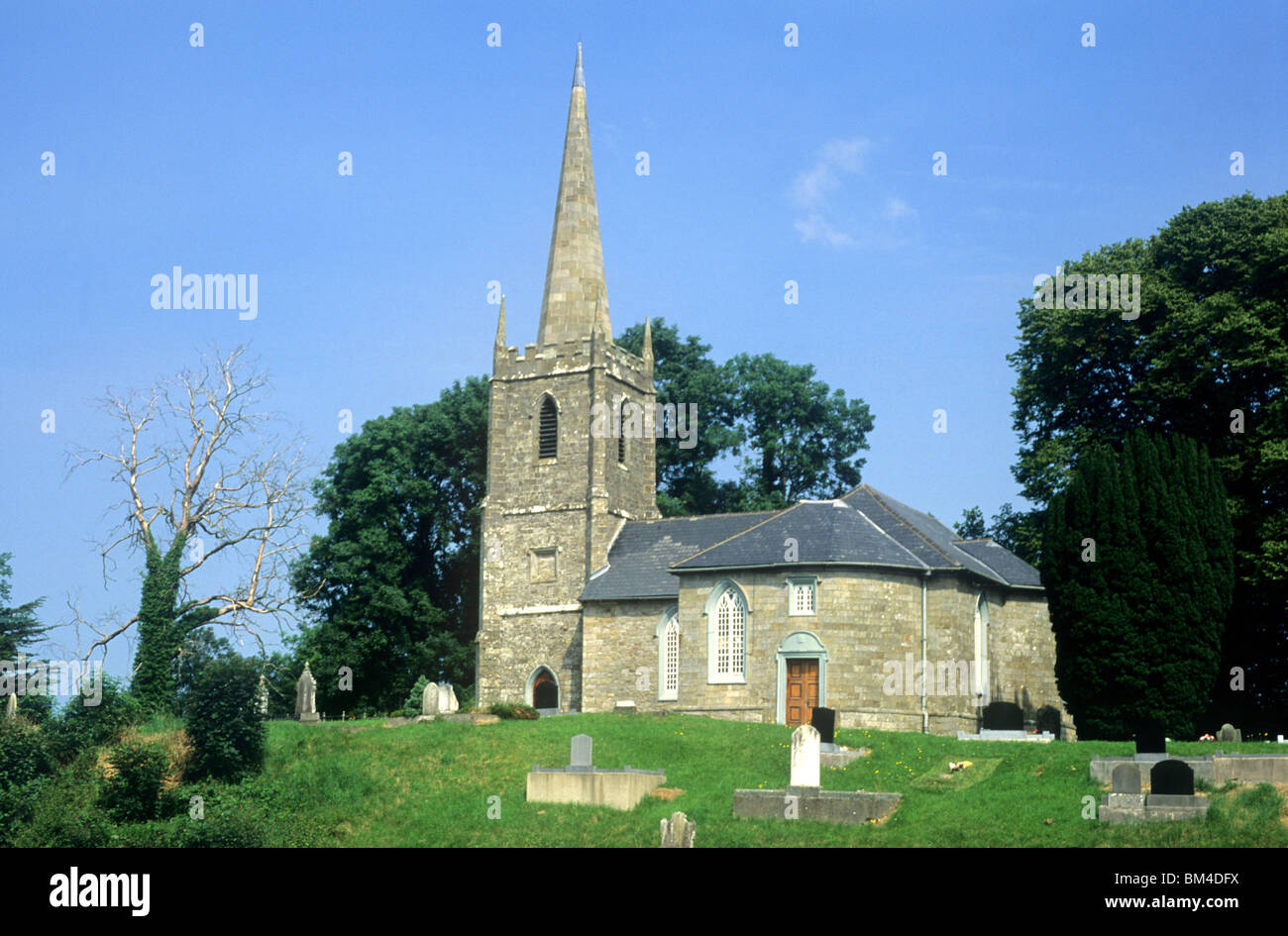 Chiesa Ballyconnell, nella contea di Cavan, Irlanda Eire Irish xvii secolo XVII chiese protestanti guglia guglie Foto Stock