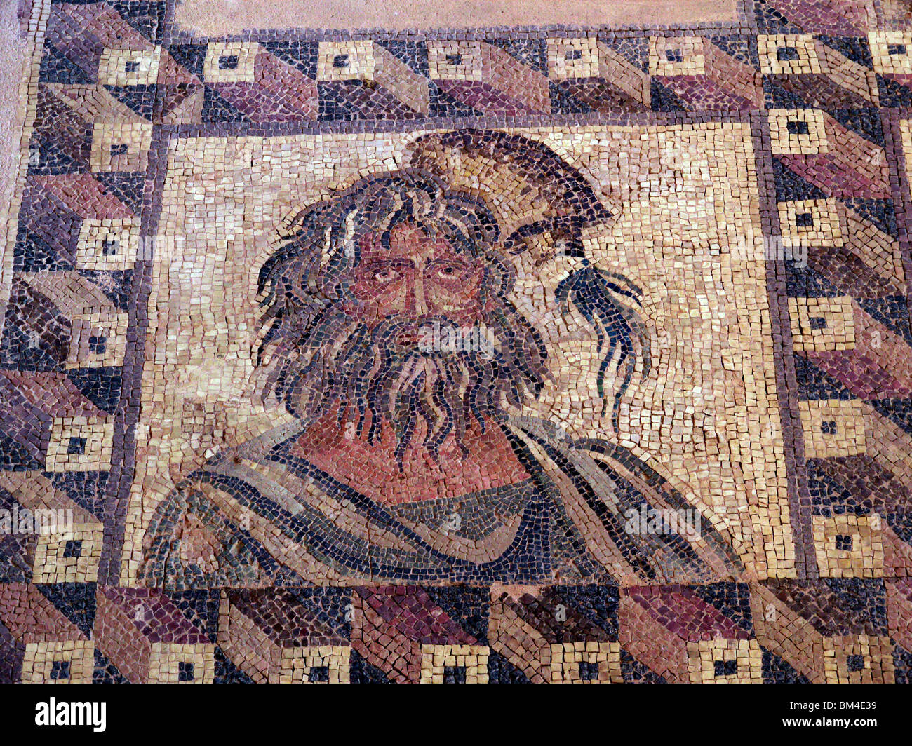 I mosaici romani a Paphos a Cipro. Foto Stock