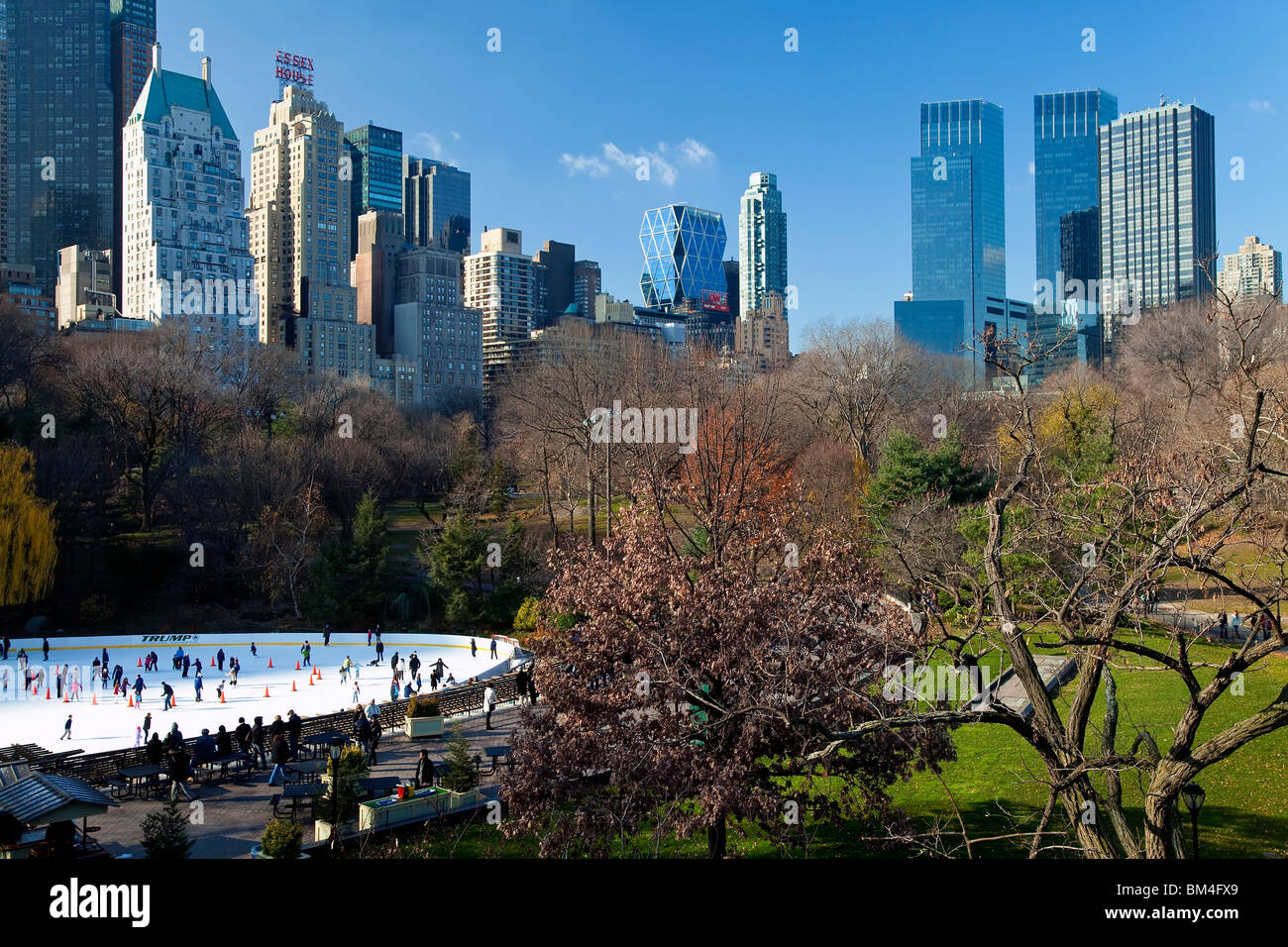 Stati Uniti d'America, New York New York City, Manhattan, Wollman Ice Rink di Central Park Foto Stock