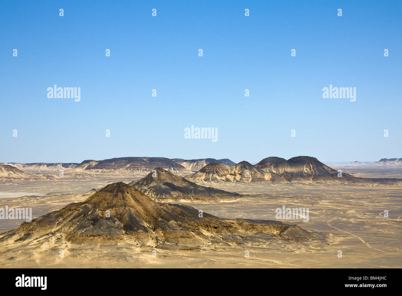 Nero, Deserto Deserto Libico, Egitto Foto Stock