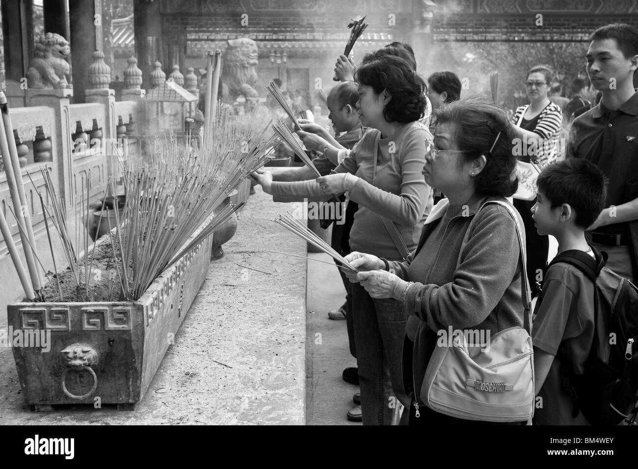 Wong Tai Sin Tempio Taoista, Hong Kong, Cina Foto Stock