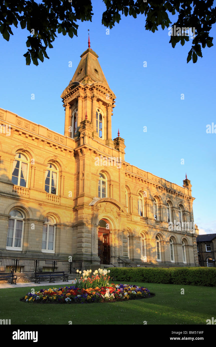 Victoria Hall di Saltaire, un sito Patrimonio Mondiale dell'UNESCO vicino a Bradford, West Yorkshire Foto Stock