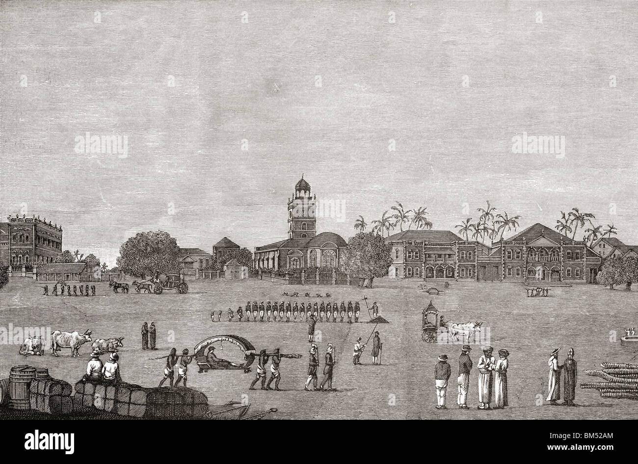 Bombay verde, Sud di Mumbai, in India nel 1767. Foto Stock