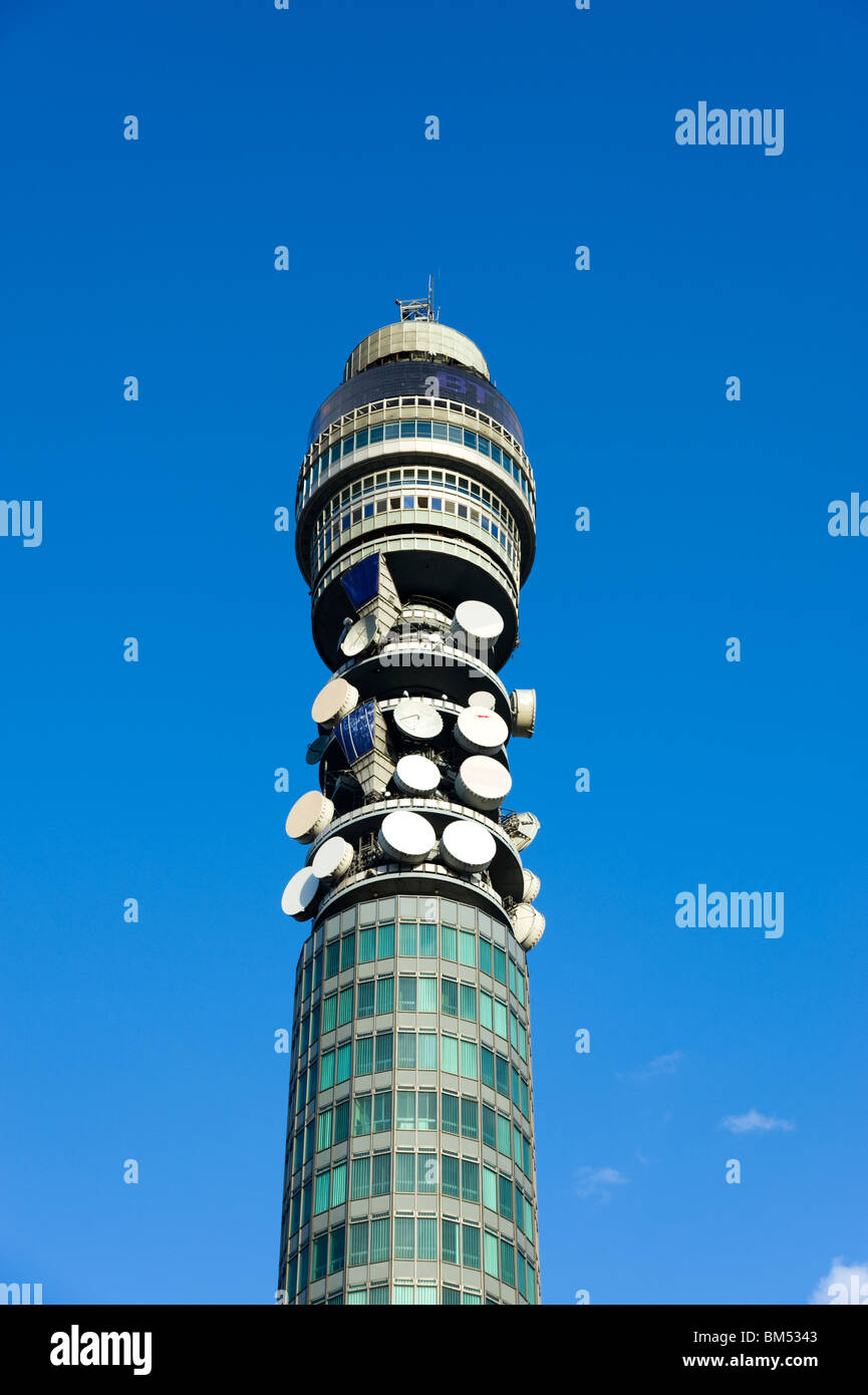 In alto di BT Tower, London, Regno Unito Foto Stock