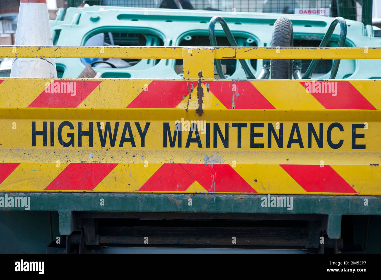Autostrada carrello di manutenzione, Inghilterra, Regno Unito Foto Stock