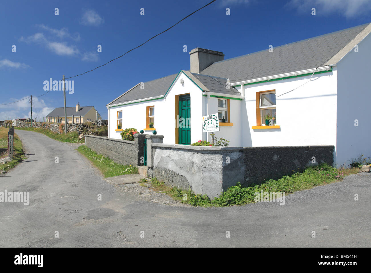 Cottage in Bofin sull isola Inishbofin, Connemara, Irlanda Foto Stock