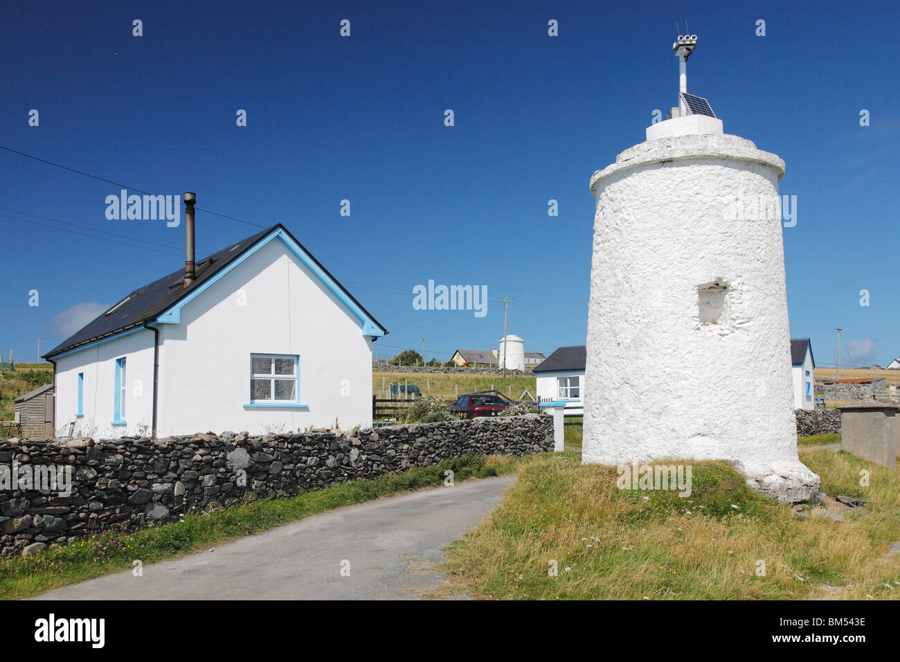 Cottage in Bofin sull isola Inishbofin, Connemara, Irlanda Foto Stock