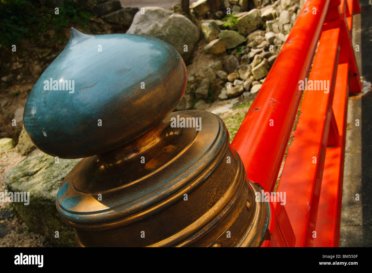 Ponte tradizionali, Miyajima, Honshu, Giappone Foto Stock