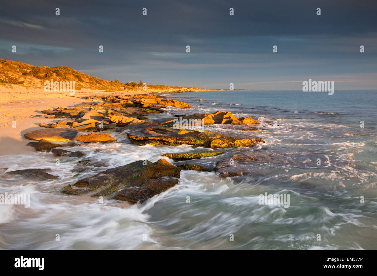 Spiaggia di ustioni nella città di Joondalup, Perth, Western Australia Foto Stock