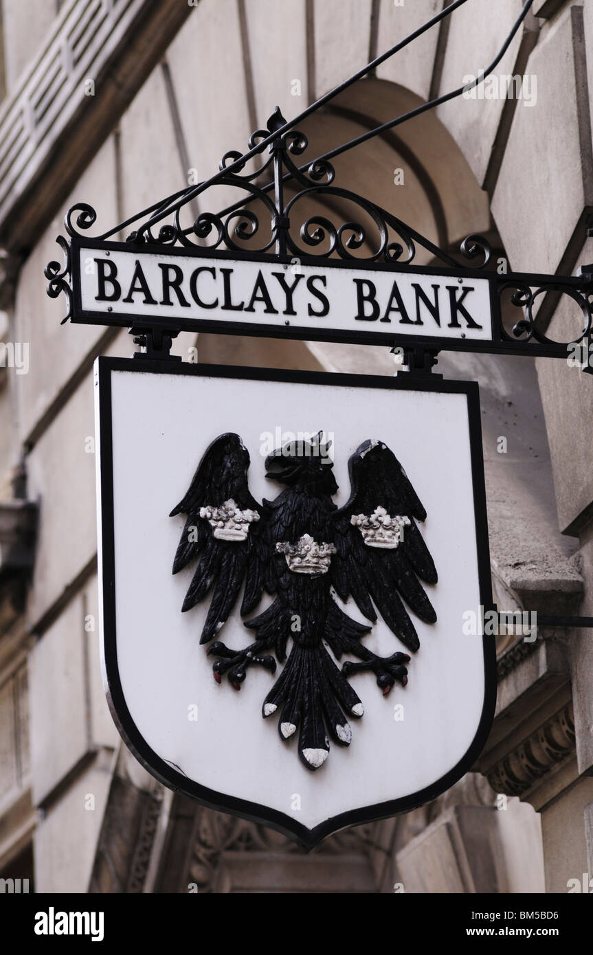 Barclays Bank segno, Fleet Street, Londra Inghilterra REGNO UNITO Foto Stock