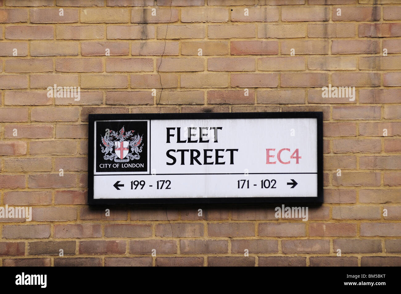 Fleet Street segno, London, England, Regno Unito Foto Stock