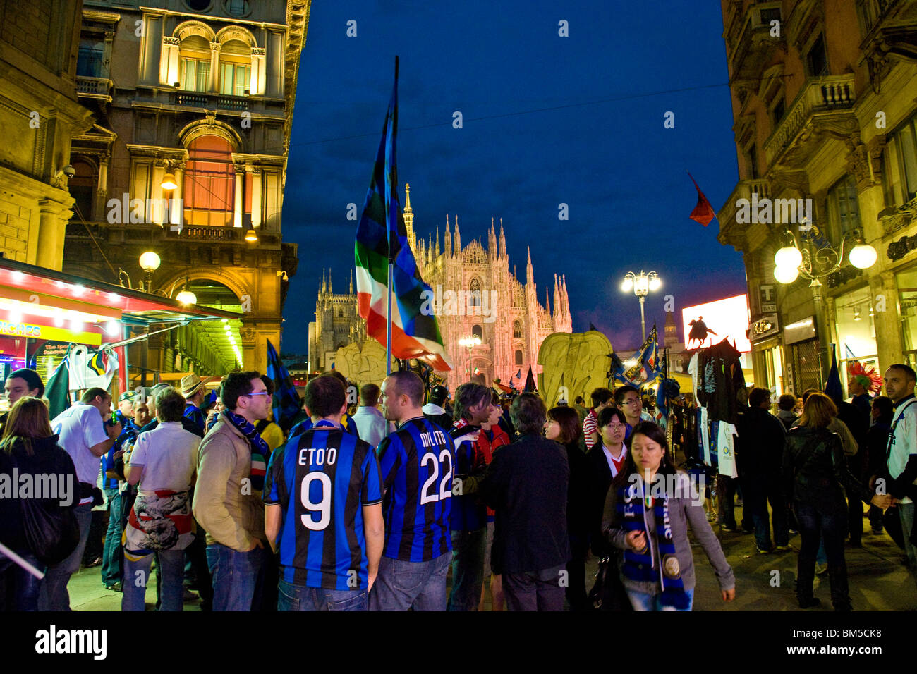Celebrazione Scudetto Inter, la piazza del Duomo di Milano, Italia, 16.05.2010 Foto Stock