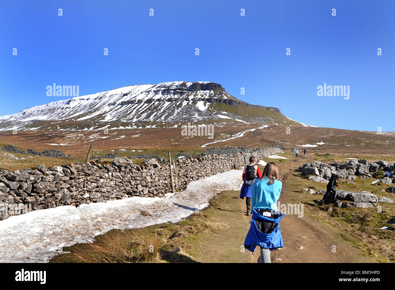 Passeggiate nel Yorkshire Dales, Pen y Gand, Tre Cime di Lavaredo Foto Stock