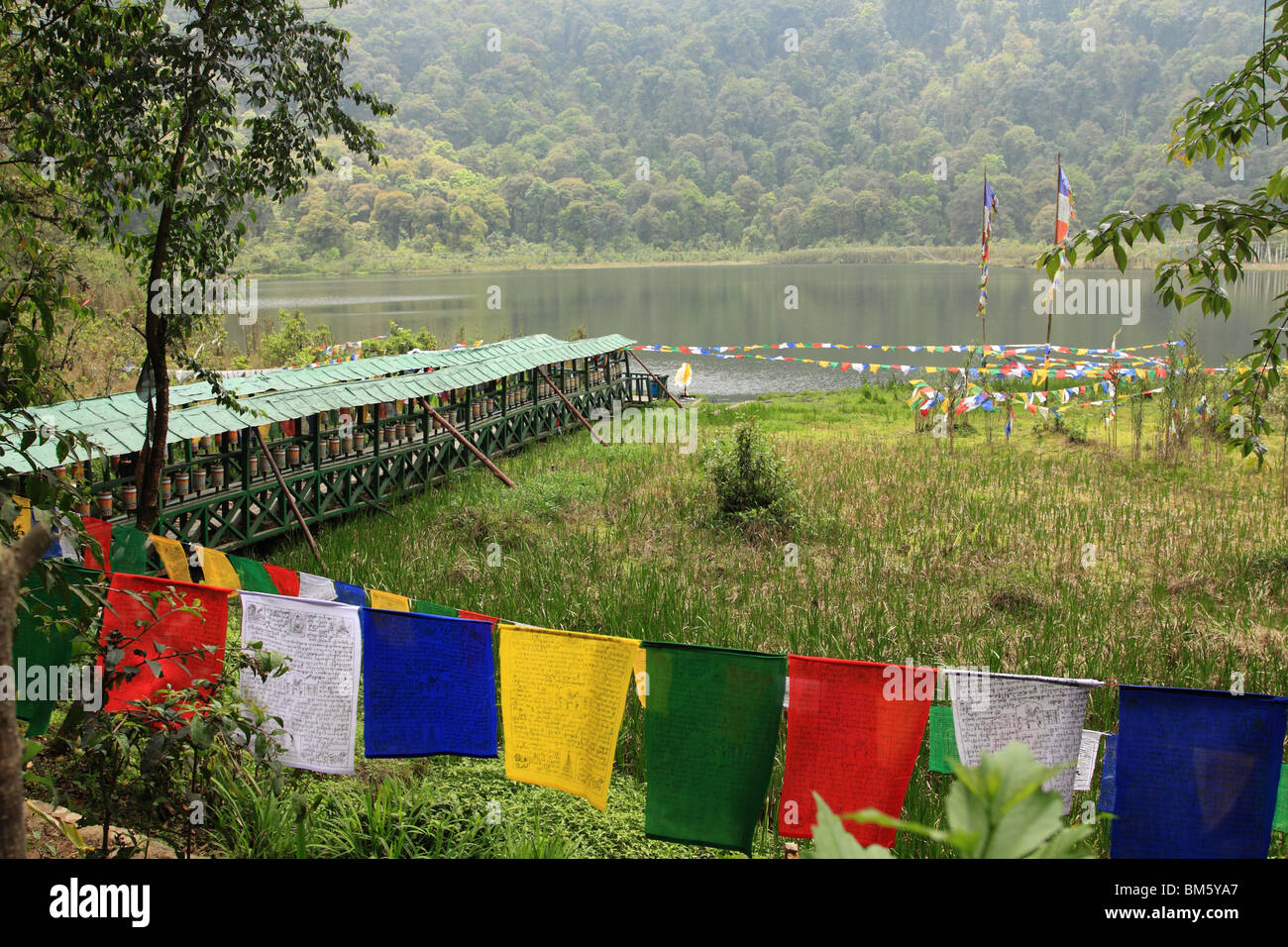 Lago di Khecheopalri, lago sacro nel Sikkim Foto Stock