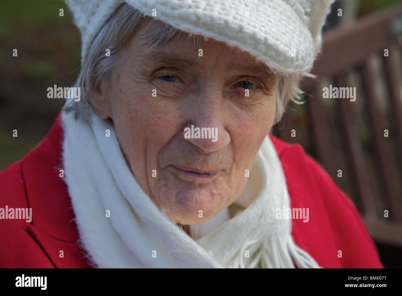 Un anno 97 old Lady, Inghilterra Foto Stock
