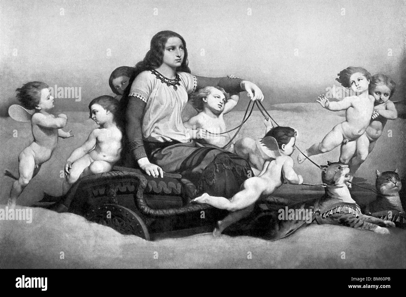 In mitologia di norvegesi, Freya, anche ortografato Freyja, era la dea della fertilità, l amore e il matrimonio e la luce e la pace. Foto Stock