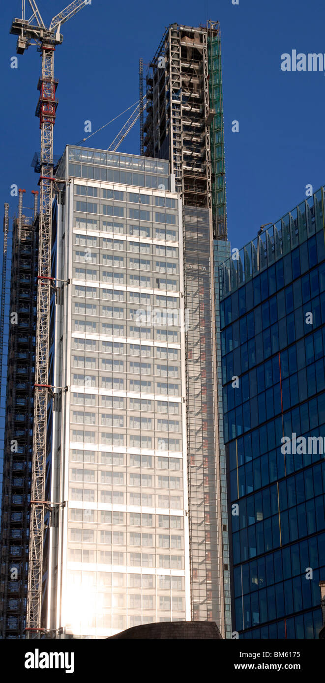 Heron Tower (110 Bishopsgate) in costruzione nella città di Londra Foto Stock