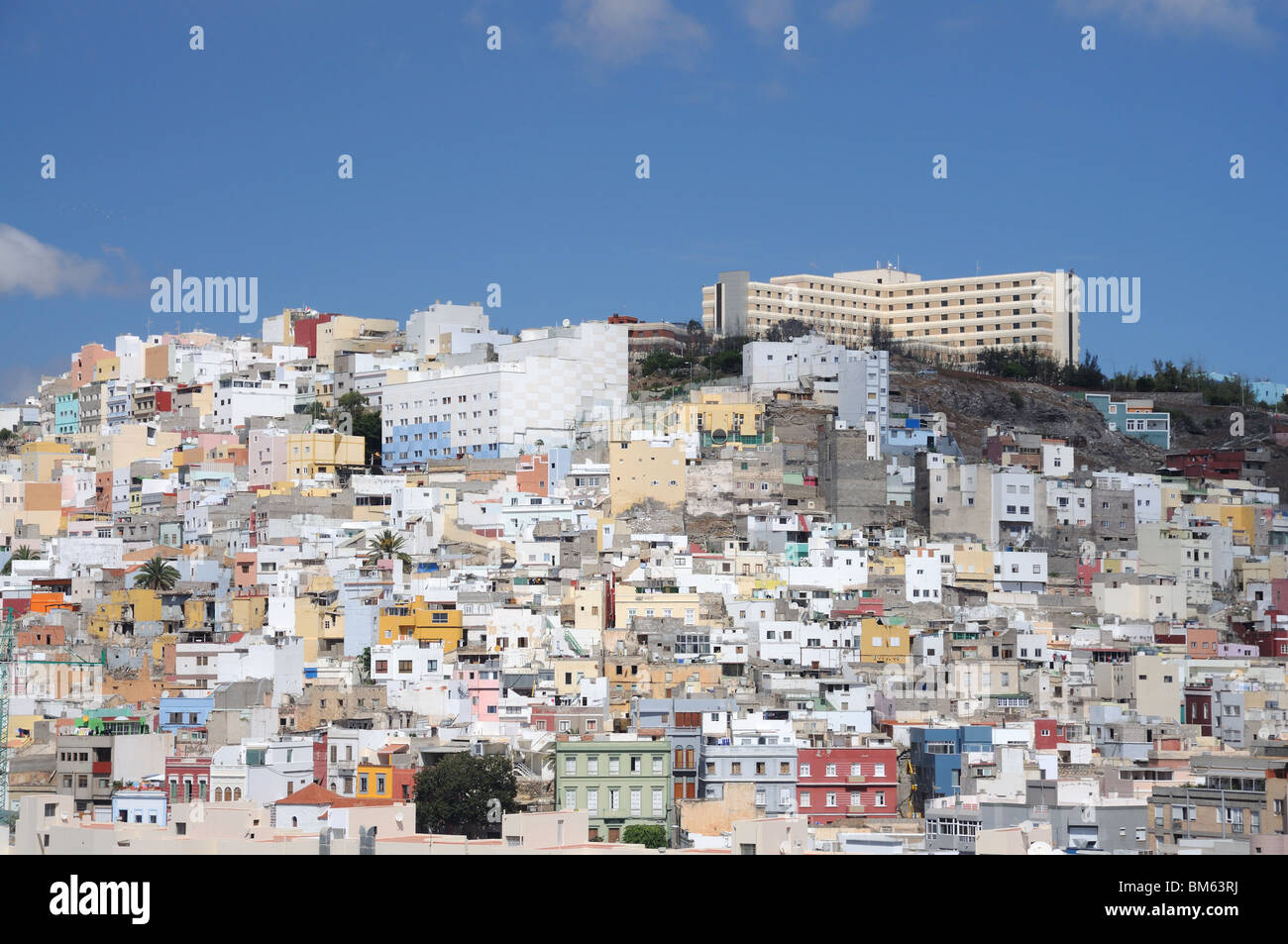 Case colorate in Las Palmas de Gran Canaria, Spagna Foto Stock