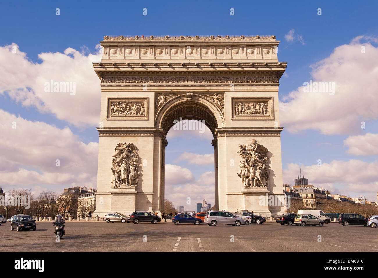 Arc de Triomphe e Place Charles de Gaulle, Parigi, Francia Foto Stock