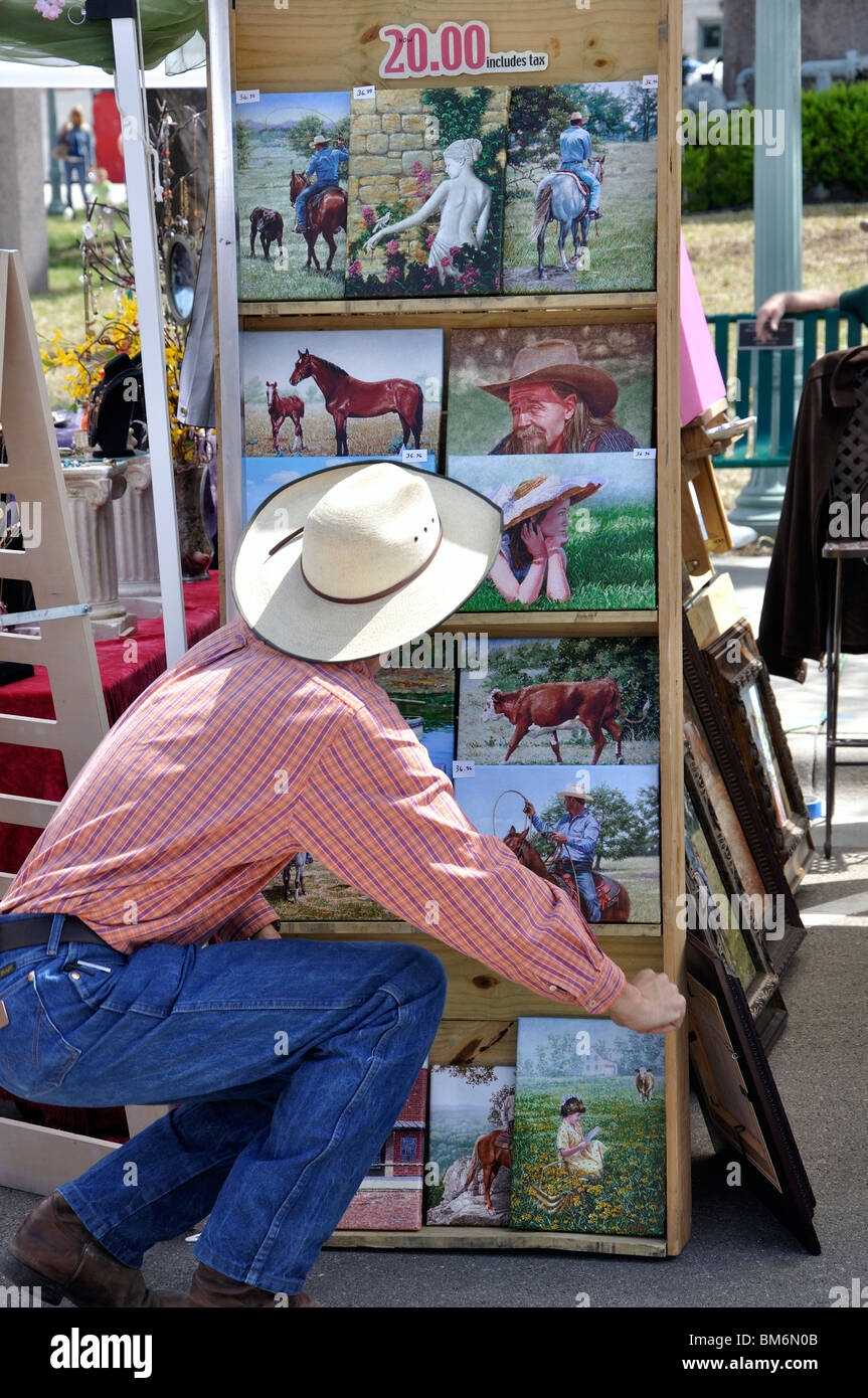 Cowboy a cavallo di acquisto foto, Texas, Stati Uniti d'America Foto Stock