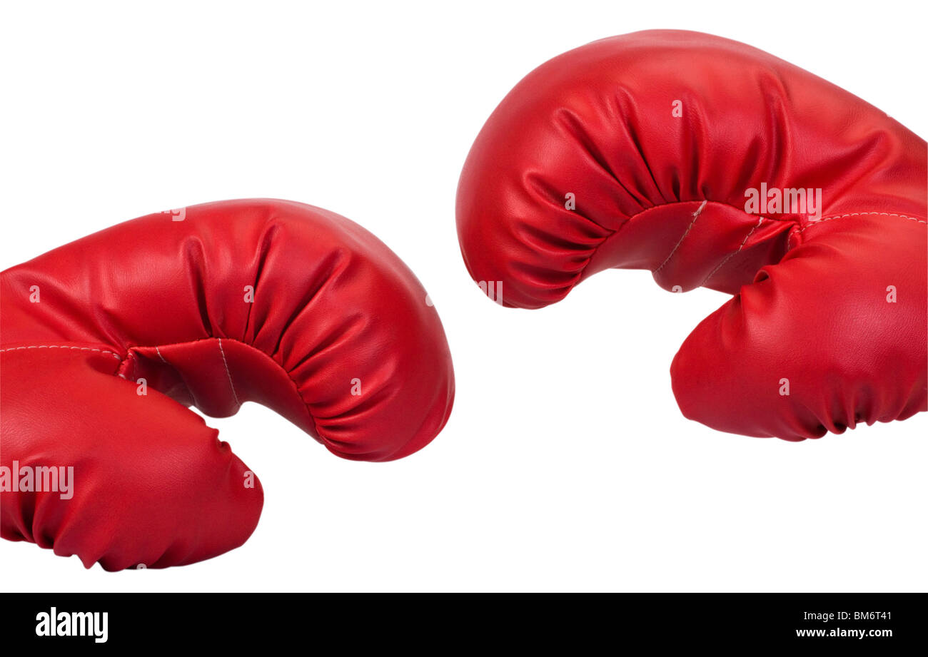 Close-up di un paio di guanti da boxe Foto Stock
