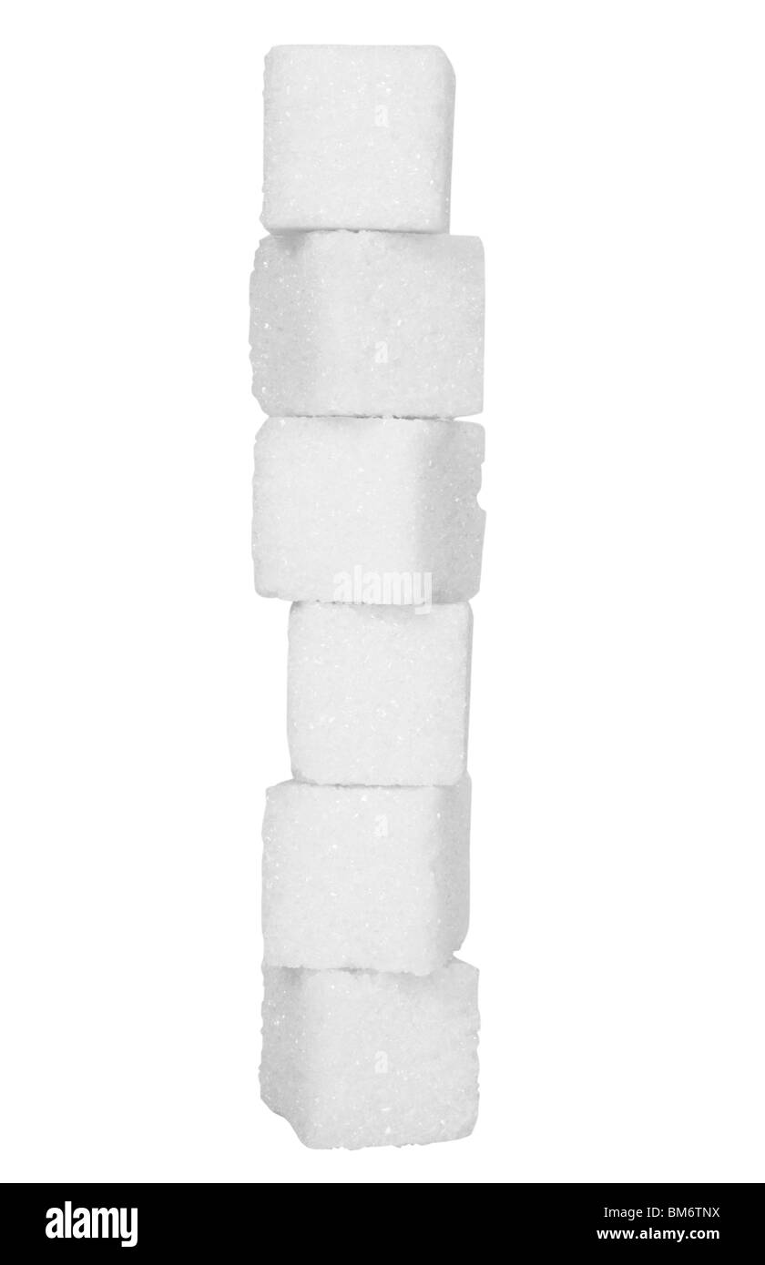 Pila di cubetti di zucchero Foto Stock