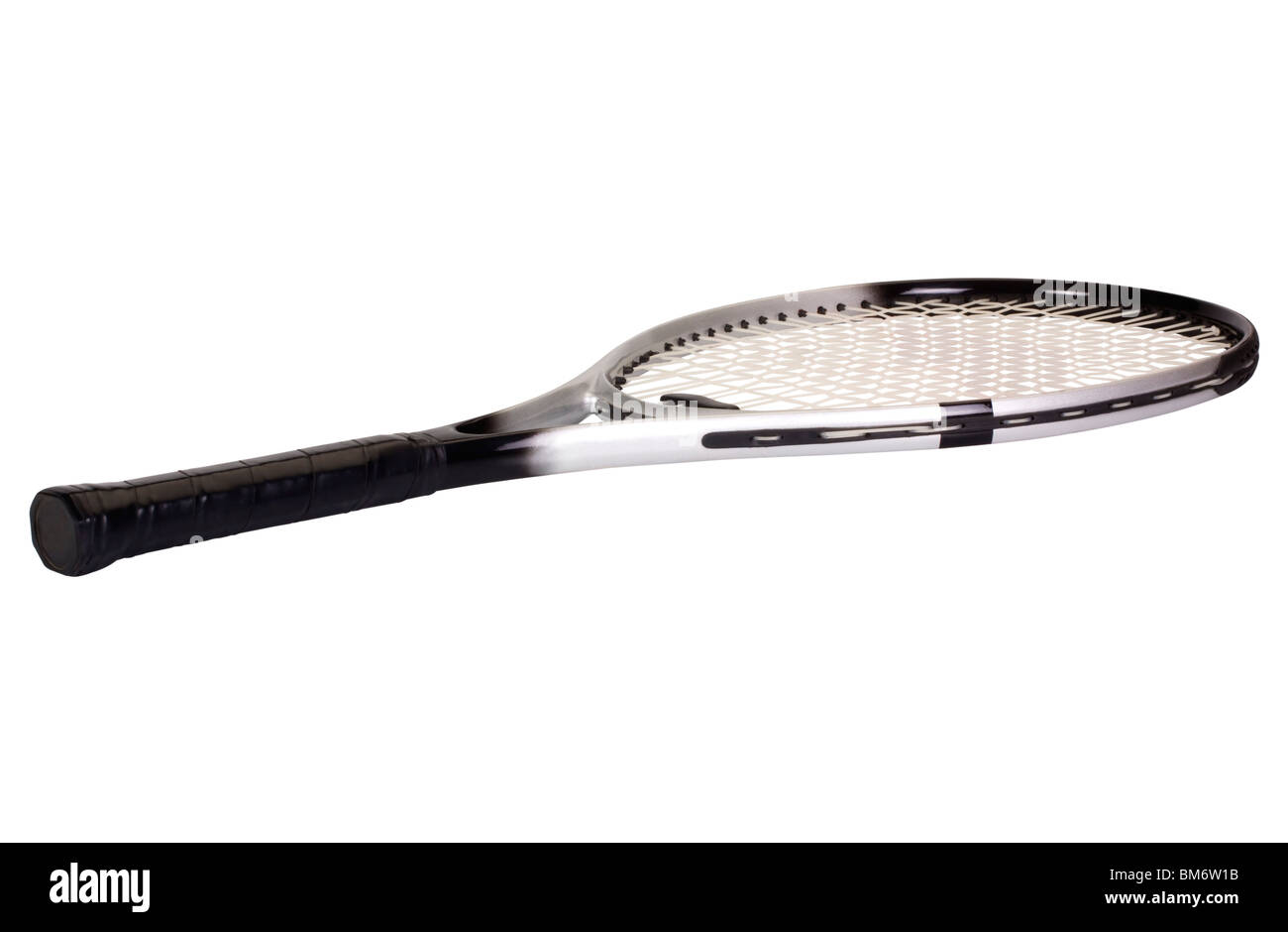 Close-up di una racchetta da tennis Foto Stock