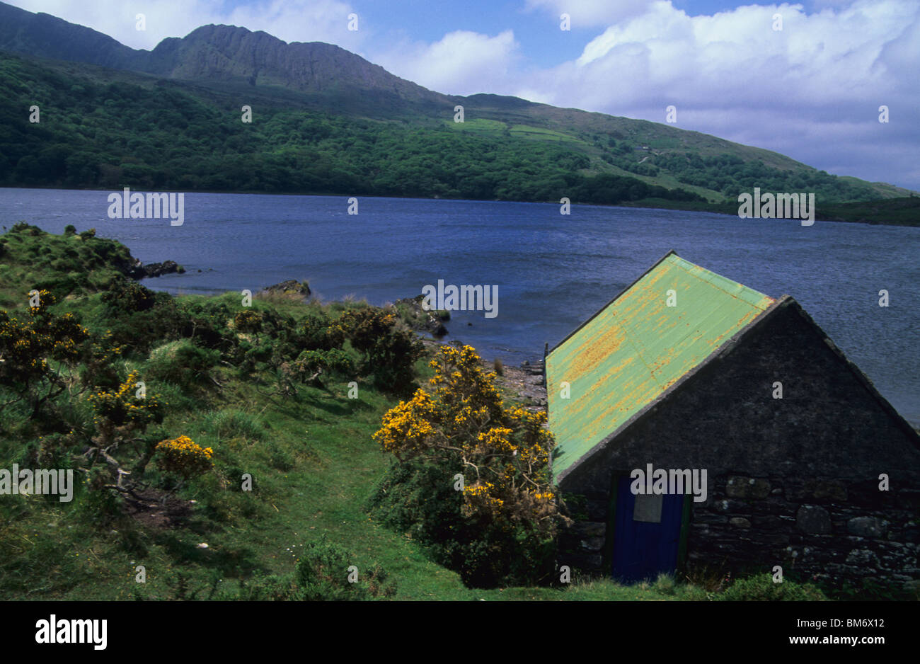 Gleninchaquin valle, sulla penisola di Beara nella Contea di Kerry, Irlanda. Foto Stock