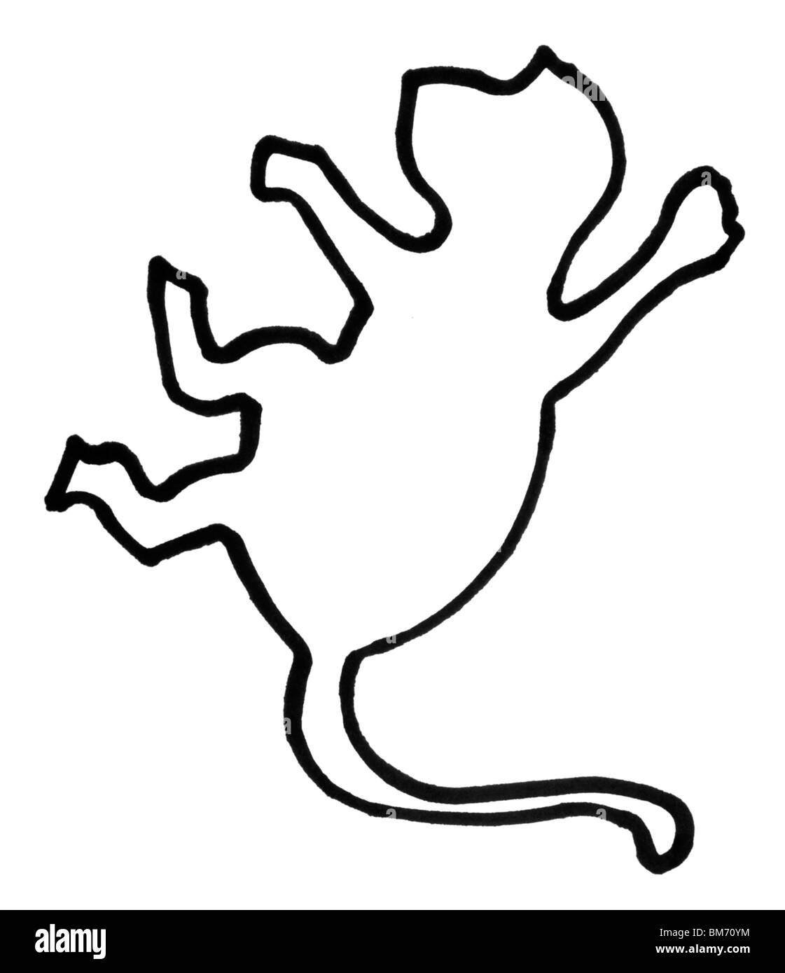 Profilo di una scimmia Foto Stock