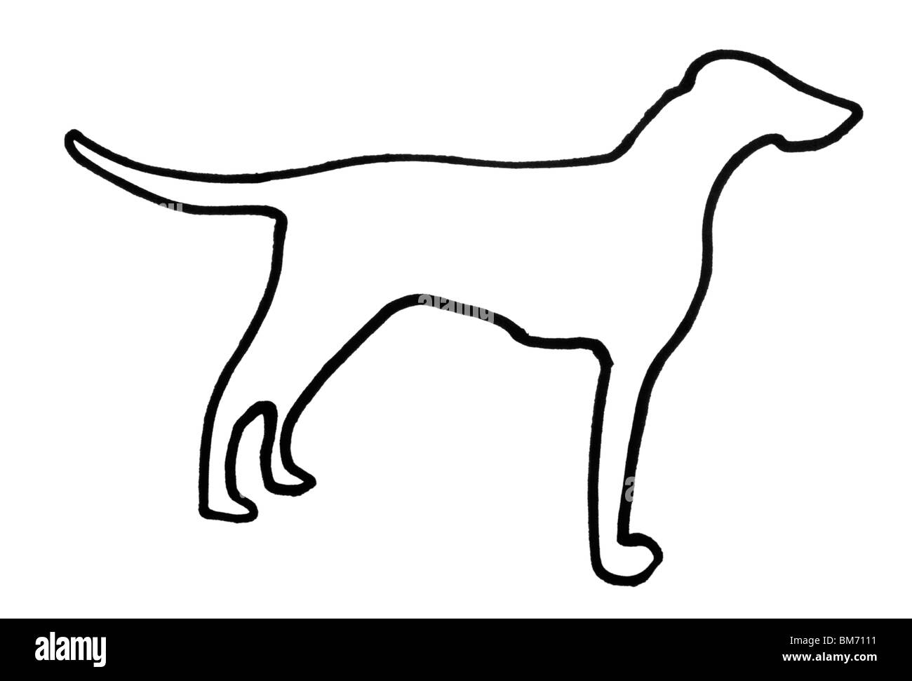 Il contorno di un cane Foto Stock