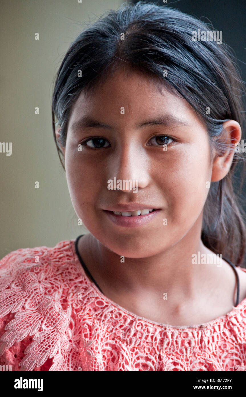 Giovane ragazza Maya Guatemala Foto Stock