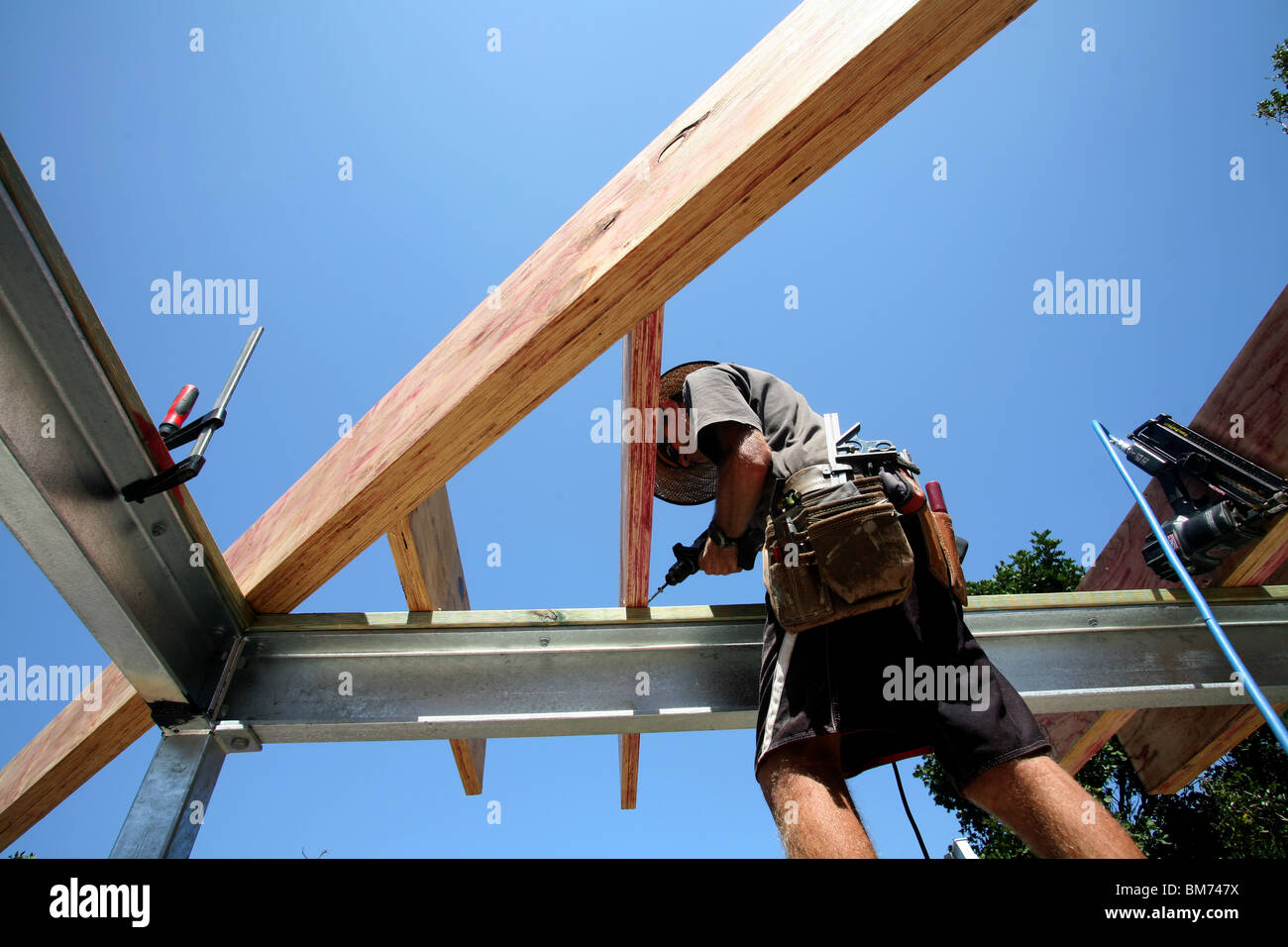 Acciaio da costruzione home Foto Stock