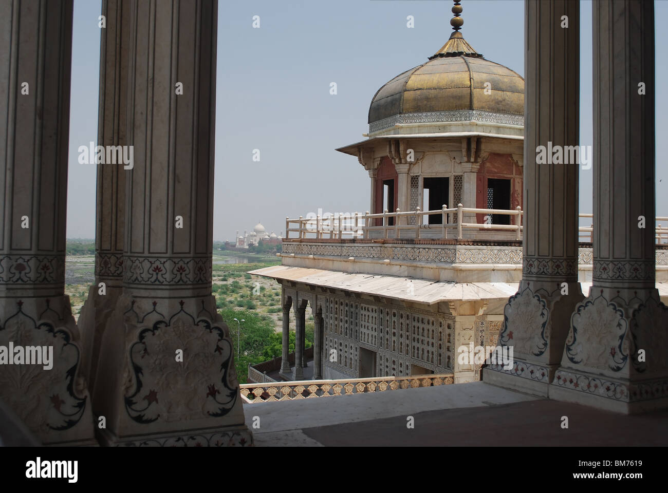 Vista da fort di Agra Foto Stock