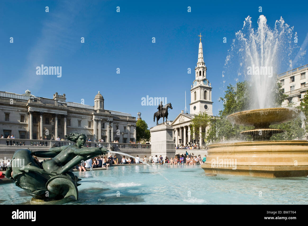 Trafalgar Square, London, Regno Unito Foto Stock