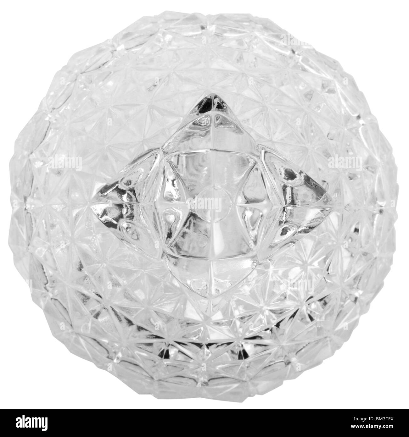 Close-up di una ciotola di cristallo Foto Stock