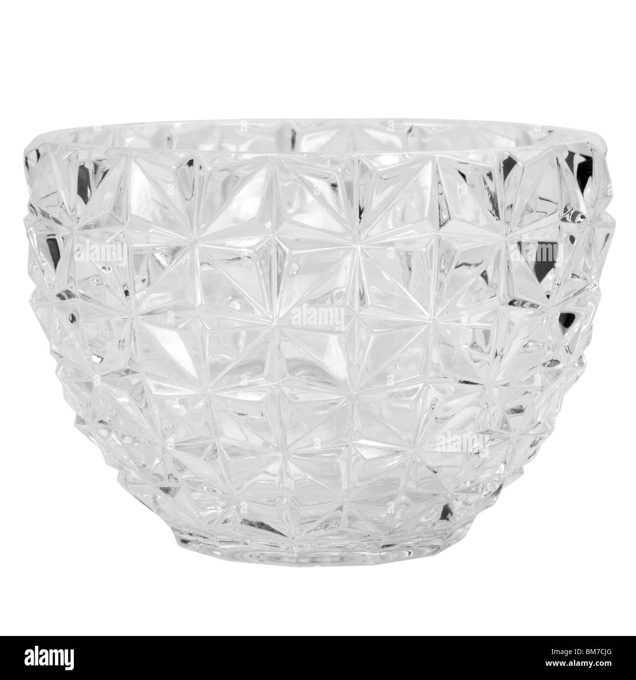 Close-up di una ciotola di cristallo Foto Stock