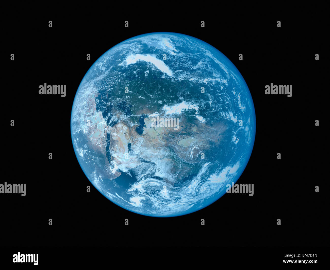 Vista satellitare della terra Foto Stock