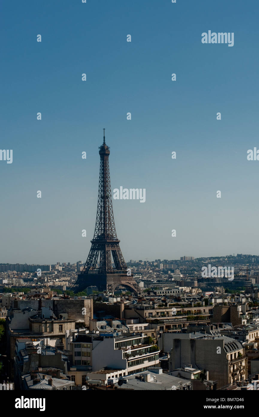 Parigi, Francia, Torre Eiffel, diurno, vista città Foto Stock