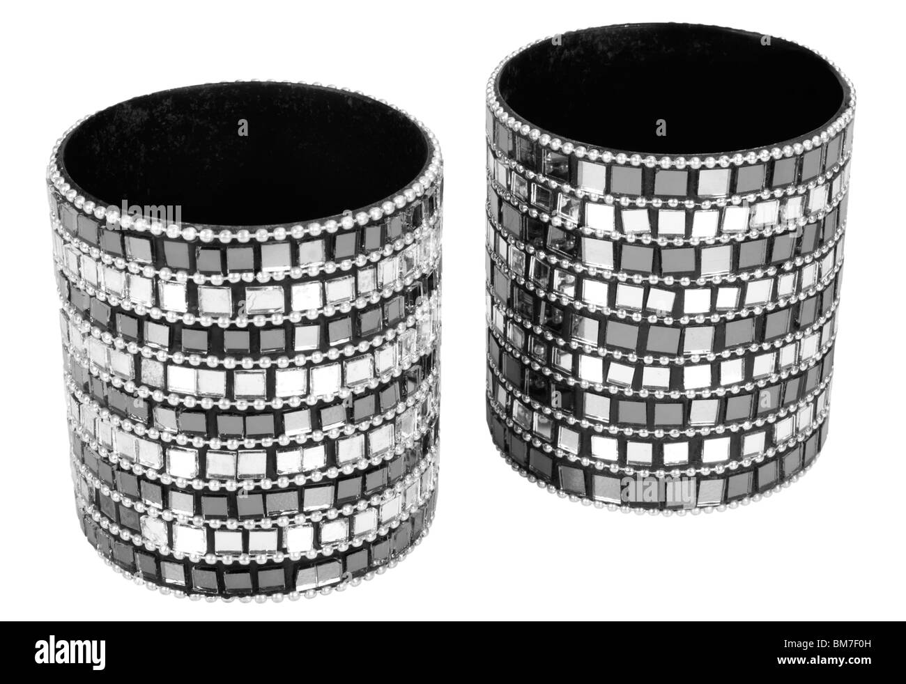 Close-up di due titolari di candeliere Foto Stock