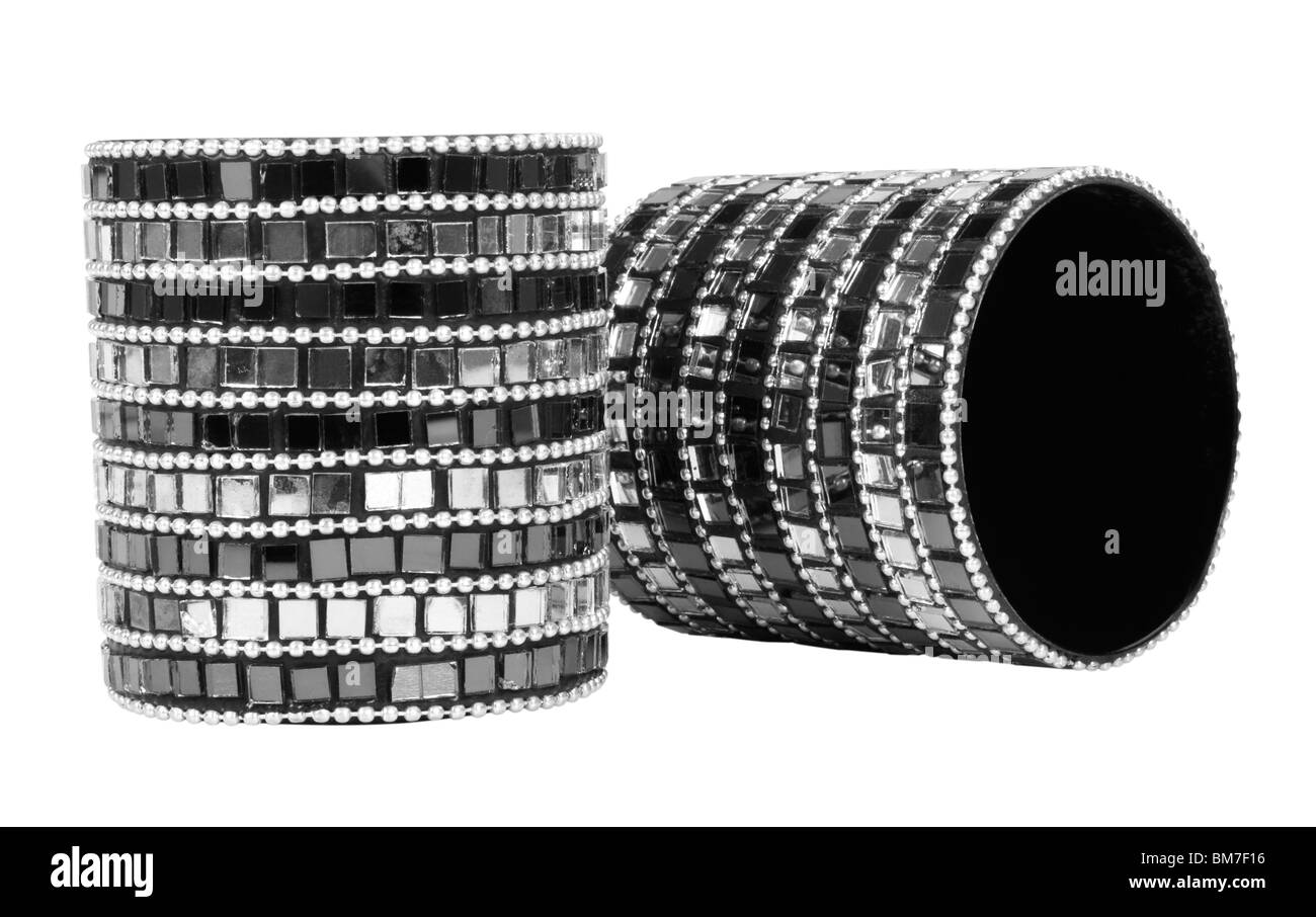 Close-up di due titolari di candeliere Foto Stock