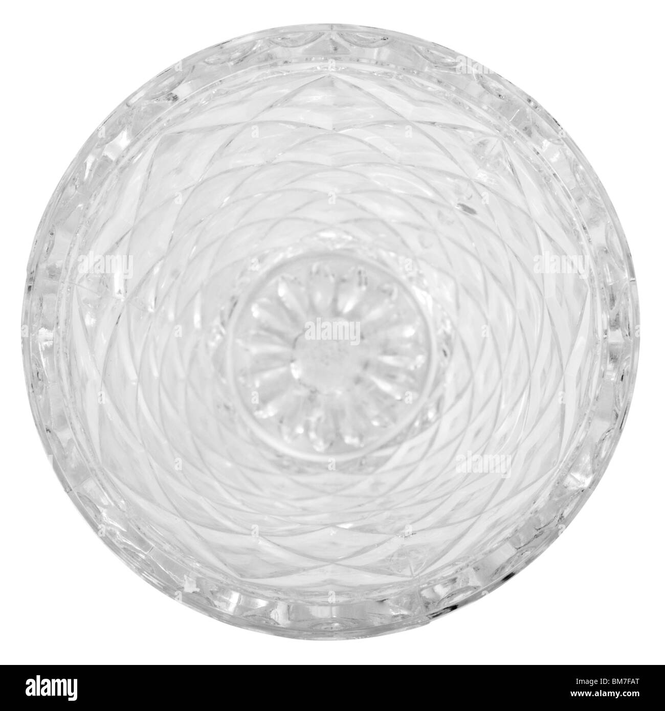 Close-up di una ciotola di cristallo Foto Stock