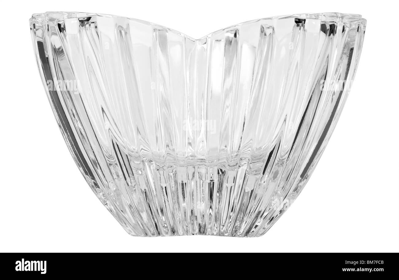 Close-up di una ciotola di cristallo Foto Stock